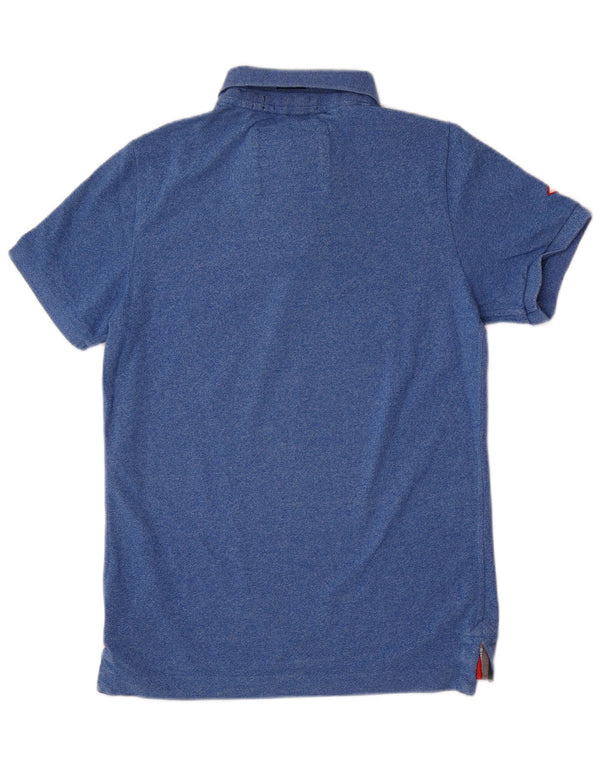 Superdry Poloshirt til mænd Large Blue Cotton Classic
