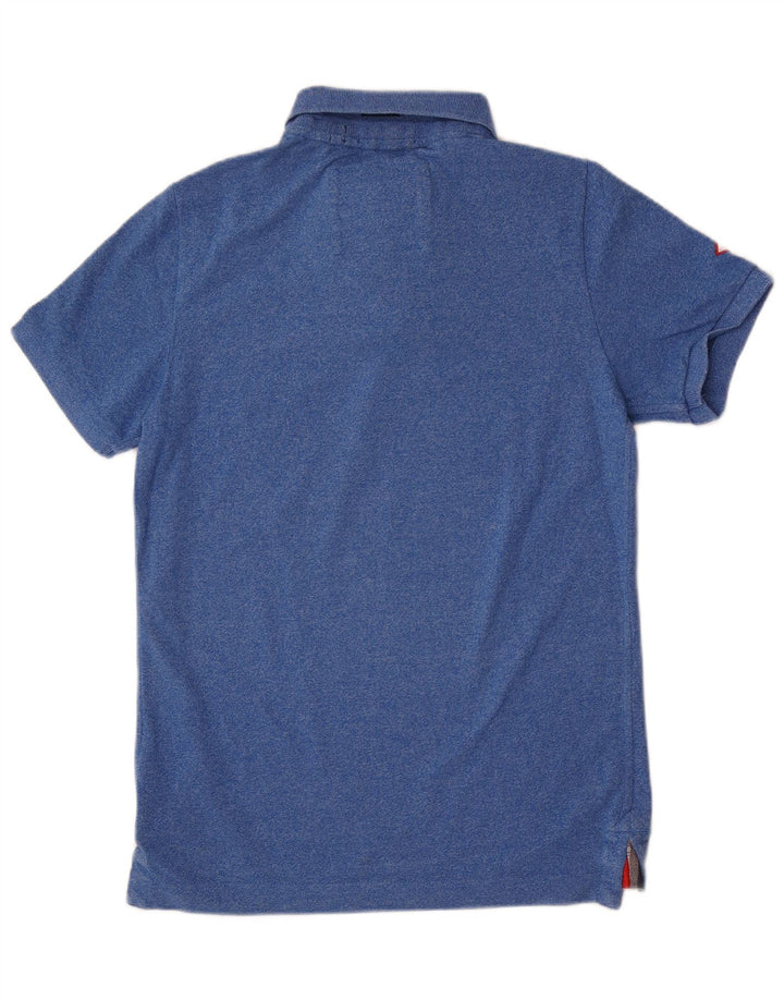 Superdry Poloshirt til mænd Large Blue Cotton Classic
