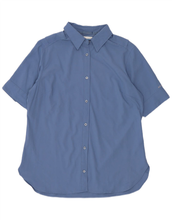 Columbia kortærmet skjorte til kvinder UK 14 Medium Blue Polyester