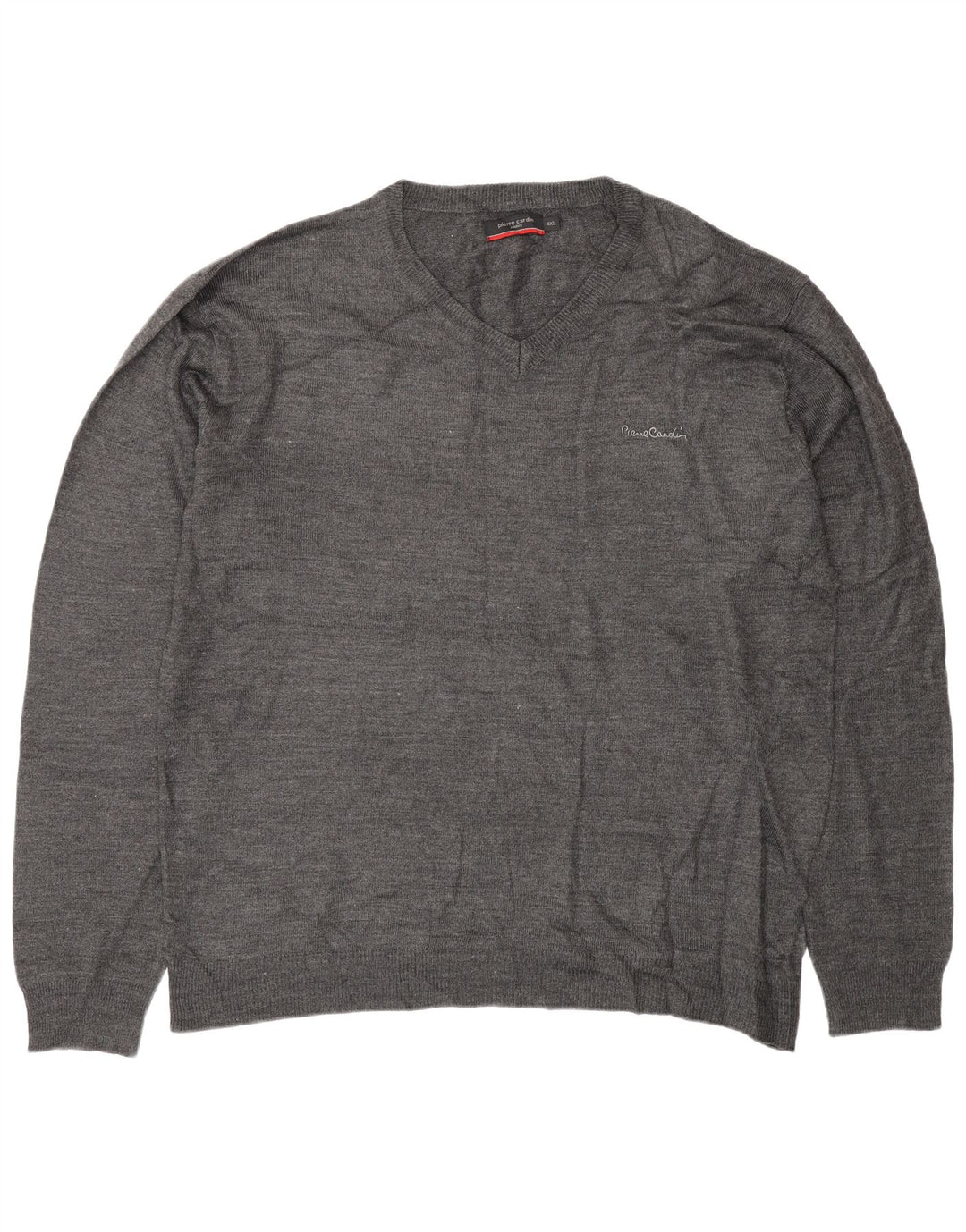 Pierre Cardin Herre V-hals sweater 4XL Grå Akryl