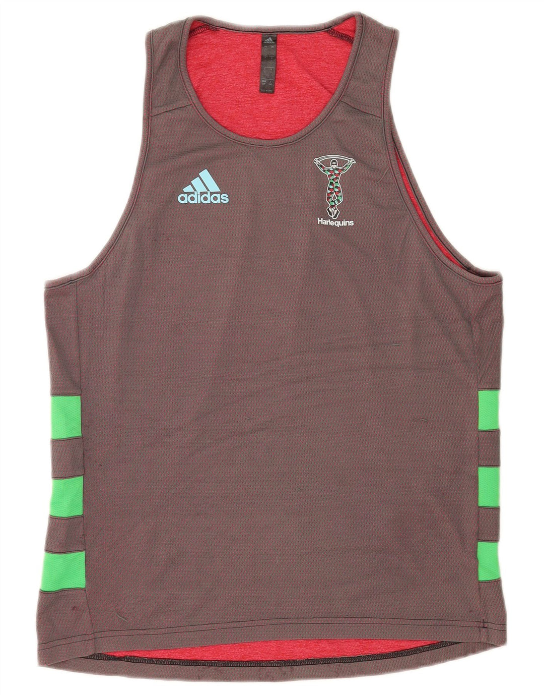 Adidas Herre Grafisk Vest Top Stor Grå Colourblock Polyester