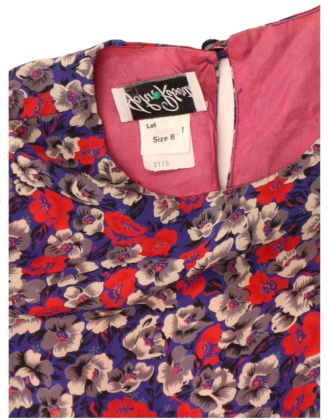 Vintage kvinders 3/4 ærmer skede kjole US 8 Medium Multicolored Floral