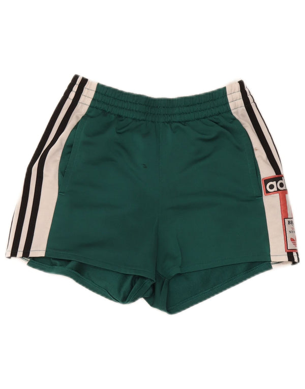 Adidas grafiske sportsshorts til kvinder mellemgrøn Colourblock Polyester