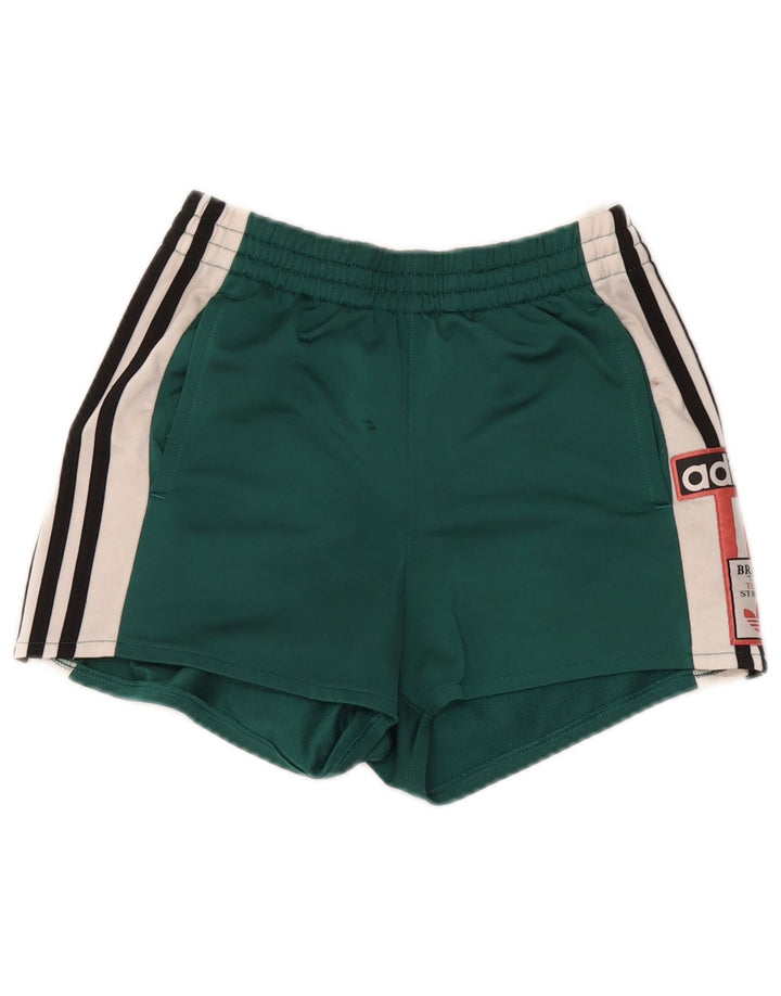 Adidas grafiske sportsshorts til kvinder mellemgrøn Colourblock Polyester