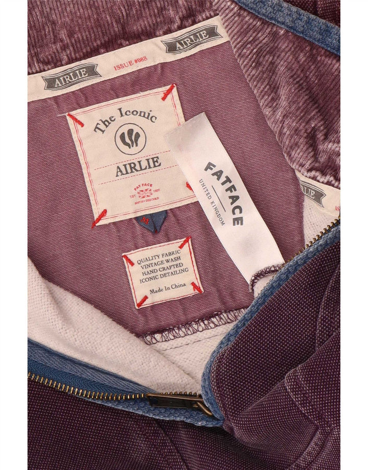 Fedt ansigt til mænd med lynlås-sweatshirt Jumper medium lilla bomuld