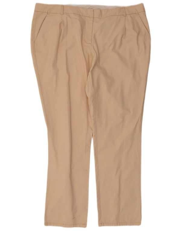 Boden Dame Slim Chino Bukser UK 22 3XL W44 L32 Beige Bomuld