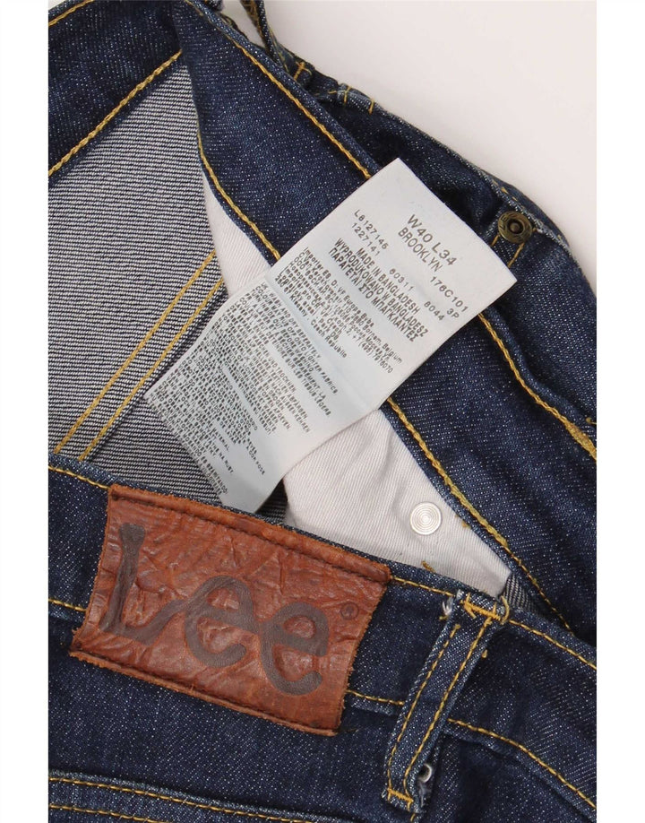 Lee Mens Brooklyn Straight Jeans W40 L27 Blå Bomuld