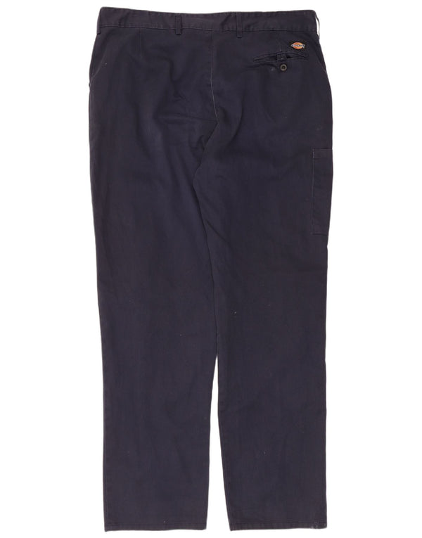 Dickies Mens Redhawk Straight Cargo Trousers W42 L33 Navy Blue Polyester