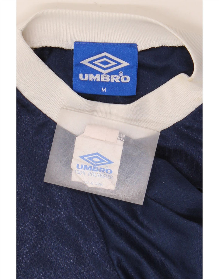 Umbro Herre Grafisk T-Shirt Top Medium Marineblå Colourblock Polyester