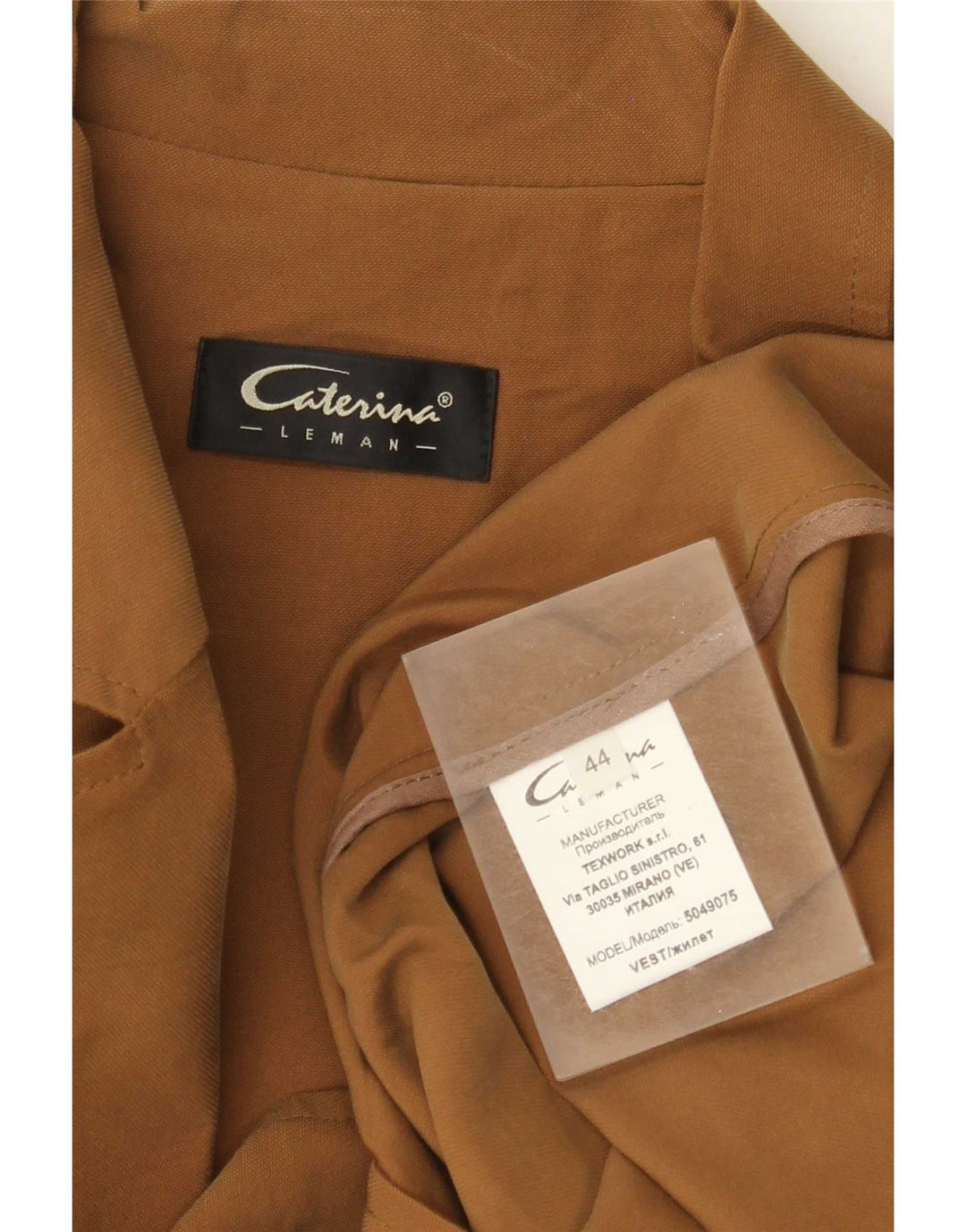 Caterina Dame 2-knaps ærmeløs blazerjakke IT 44 Medium Beige