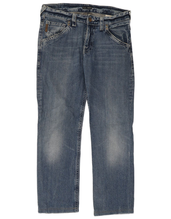 Armani Dame Straight Jeans W32 L29 Blå Bomuld