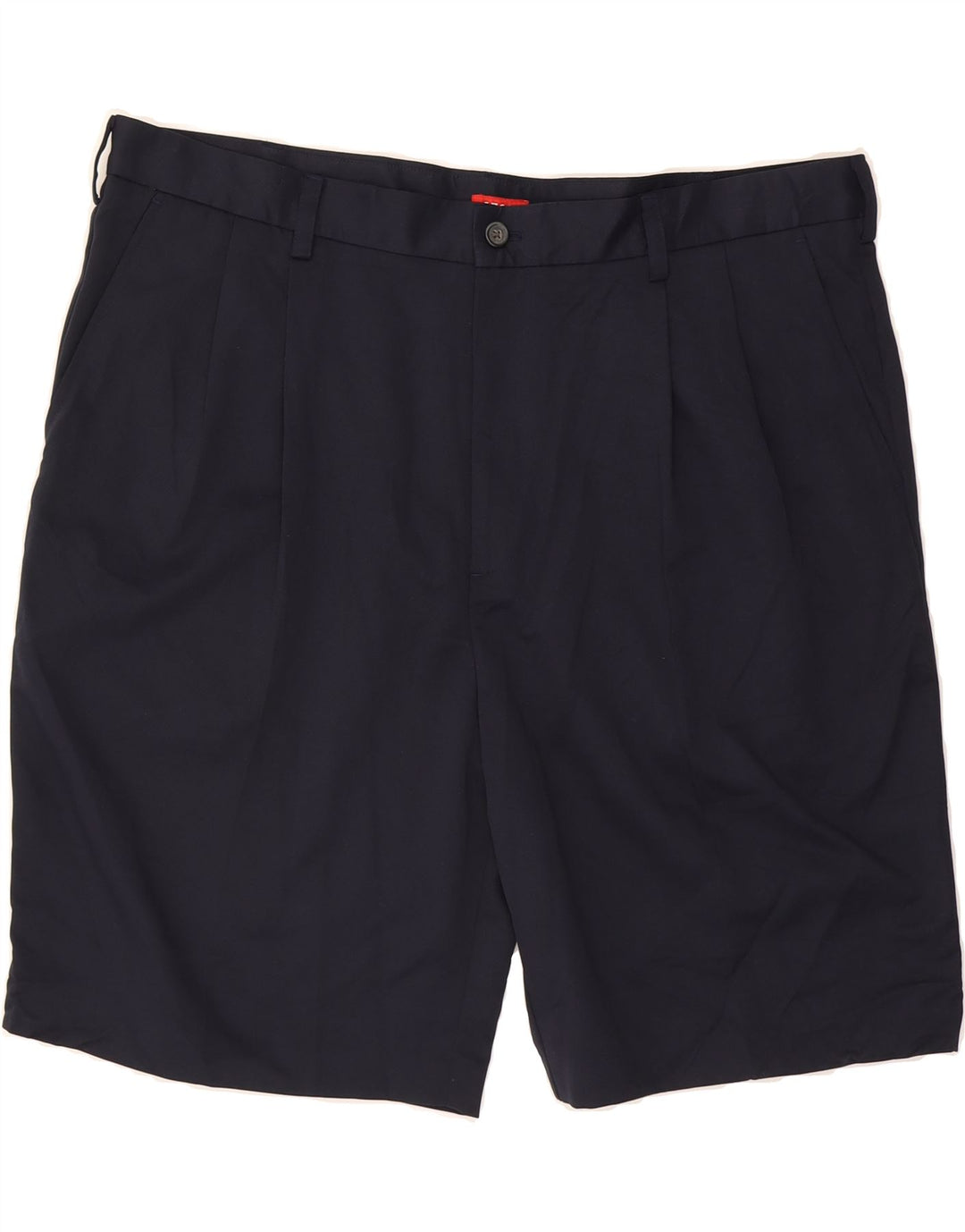 IZOD Mens Pegged Chino Shorts W42 2XL Navy Blue Polyester Vintage Izod and Second-Hand Izod from Messina Hembry 