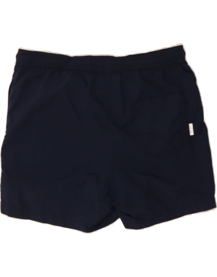 JACK & JONES Mens Graphic Swimming Shorts Large  Navy Blue Polyester Vintage Jack & Jones and Second-Hand Jack & Jones from Messina Hembry 