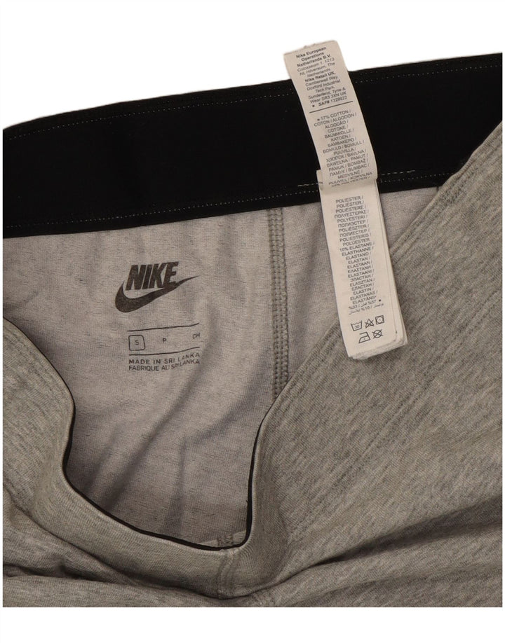 Nike Dame Grafiske Leggings UK 10 Small Grey Bomuld
