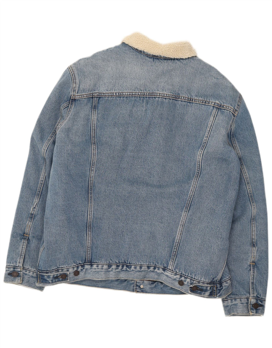 Levi's Herre Sherpa Denimjakke UK 44 2XL Blå Bomuld