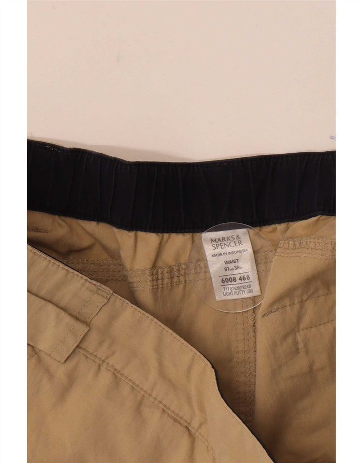 Marks & Spencer Herre Cargo Shorts W38 XL Beige Bomuld
