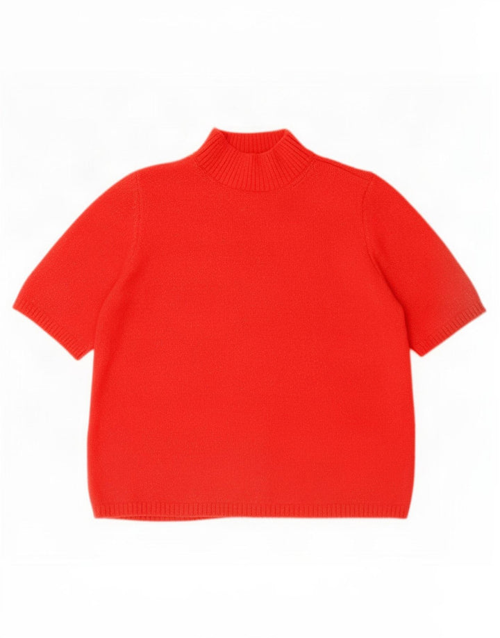Marks & Spencer Dame Turtle Neck Jumper Sweater UK 16 Large Red