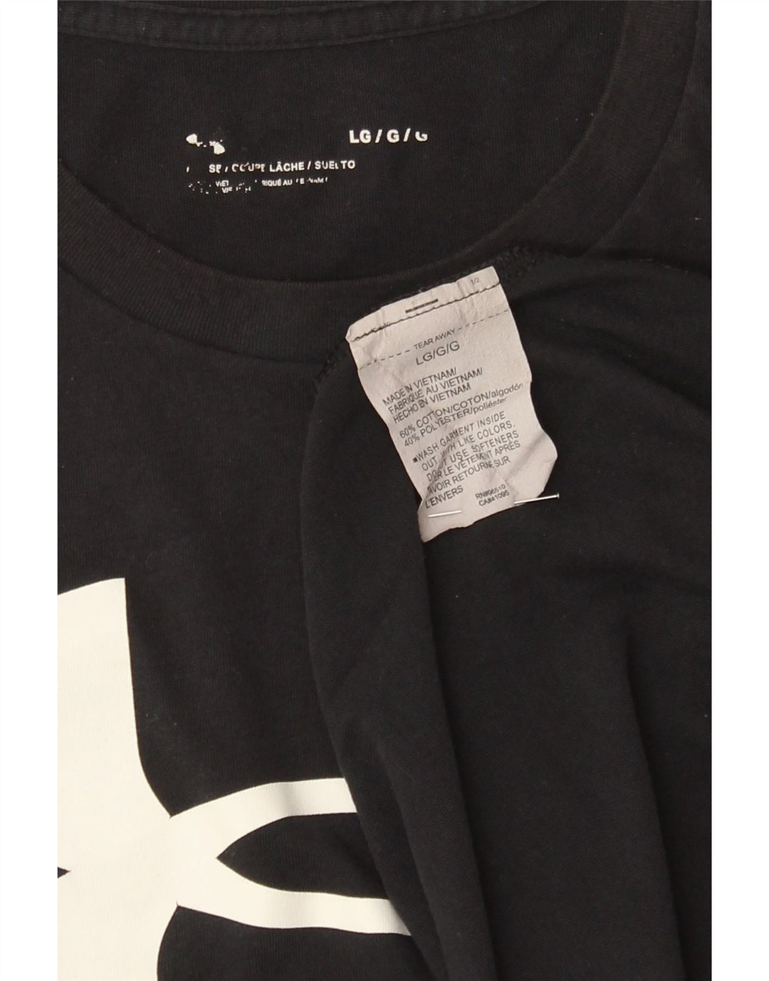 Under Armour Herre grafisk T-shirt Top Stor sort bomuld