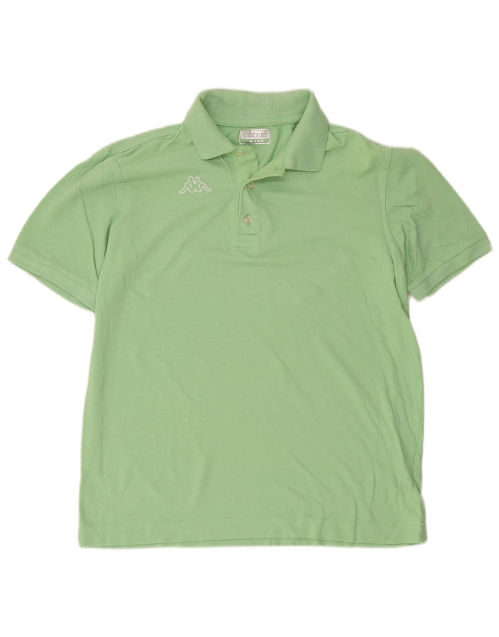 Kappa Herre grafisk poloshirt Stor grøn bomuld