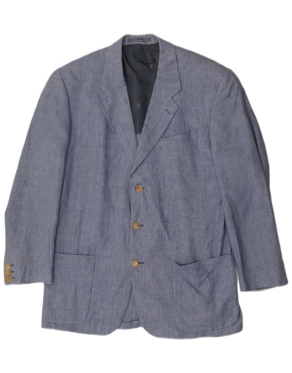 Kenzo Herre 3 Button Blazer Jacket IT 52 XL Blå Linned