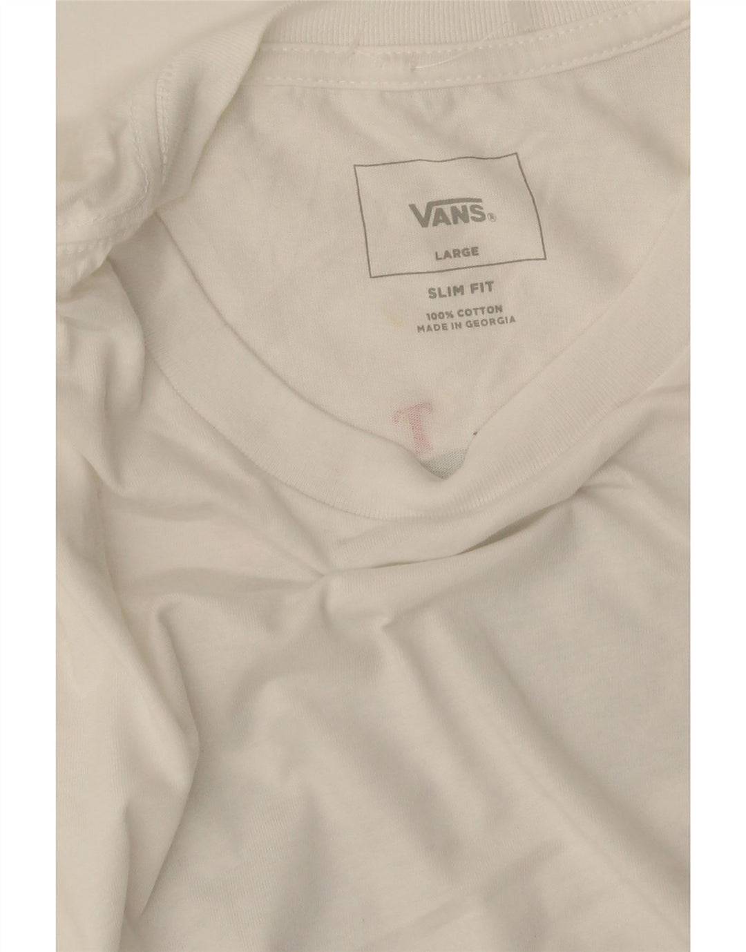 VANS Herre Slim Fit Grafisk T-Shirt Top Stor Hvid