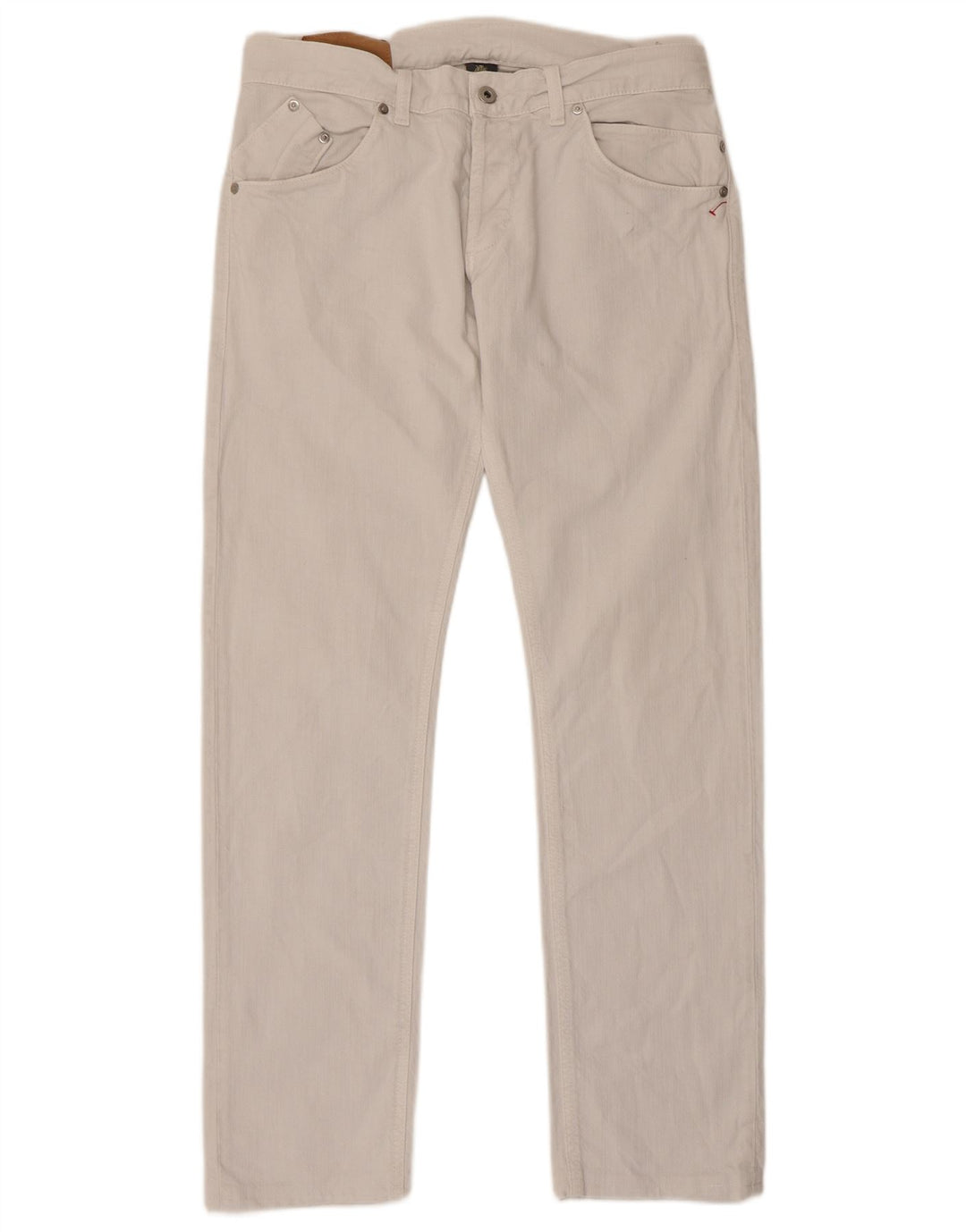 Dondup Herre Sam Straight Jeans W34 L32 Hvid Bomuld