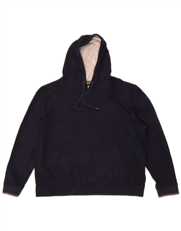 Ted Baker Herre hættetrøje trøje Størrelse 5 XL Navy Blue Viscose