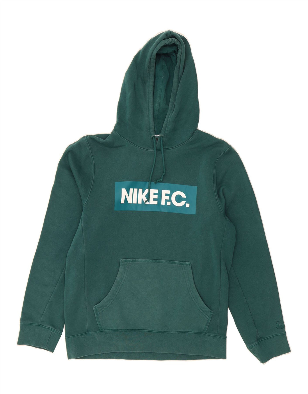 NIKE Mens Graphic Hoodie Jumper Small Green Cotton Vintage Nike and Second-Hand Nike from Messina Hembry 