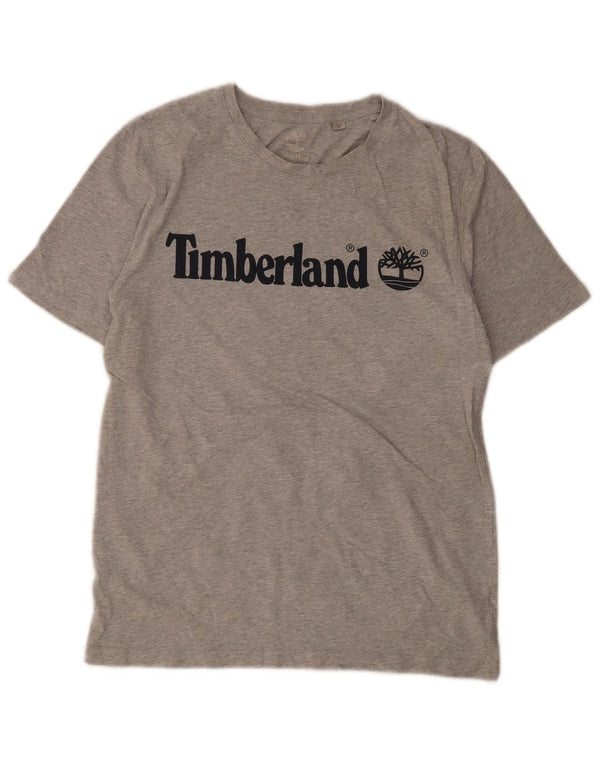 Timberland Boys Grafisk T-Shirt Top 15-16 år Medium Grå Bomuld
