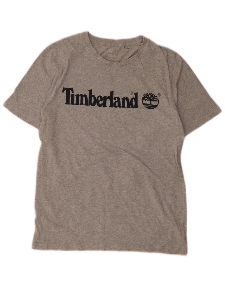 Timberland Boys Grafisk T-Shirt Top 15-16 år Medium Grå Bomuld
