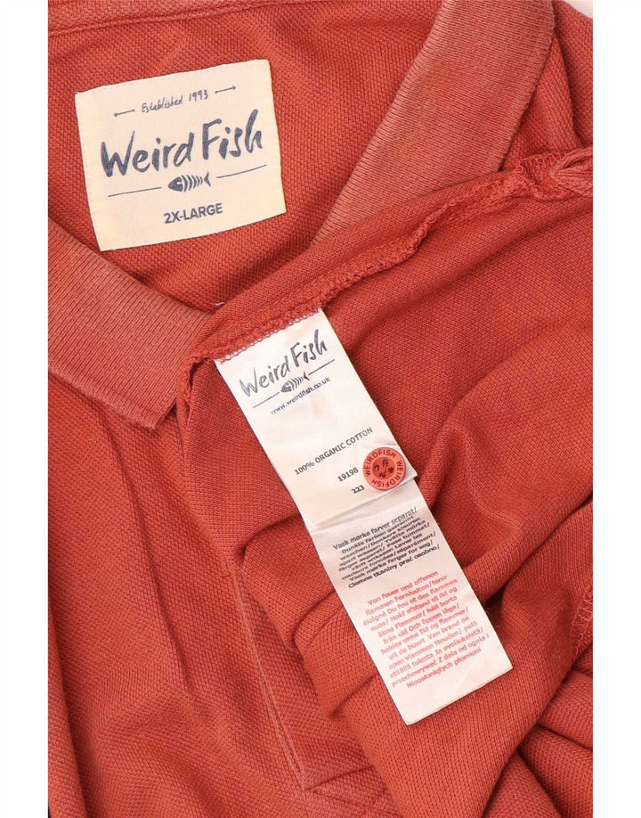 Weird Fish Herre Polo Shirt 2XL Rød Bomuld