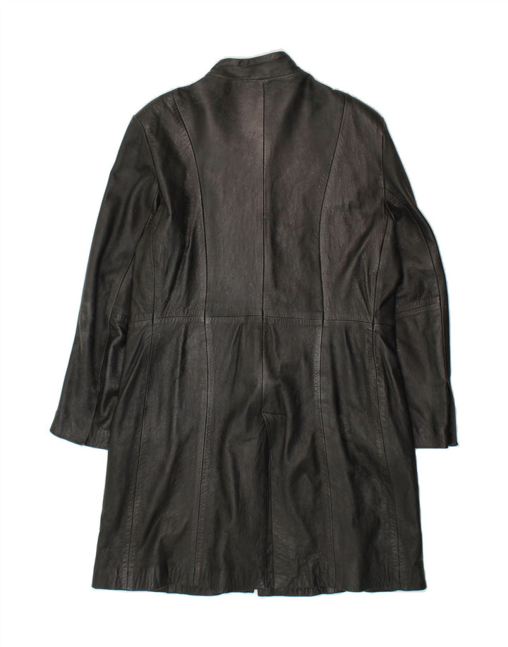 SHEEP Womens Leather Coat UK 18 XL Black Leather Vintage Sheep and Second-Hand Sheep from Messina Hembry 