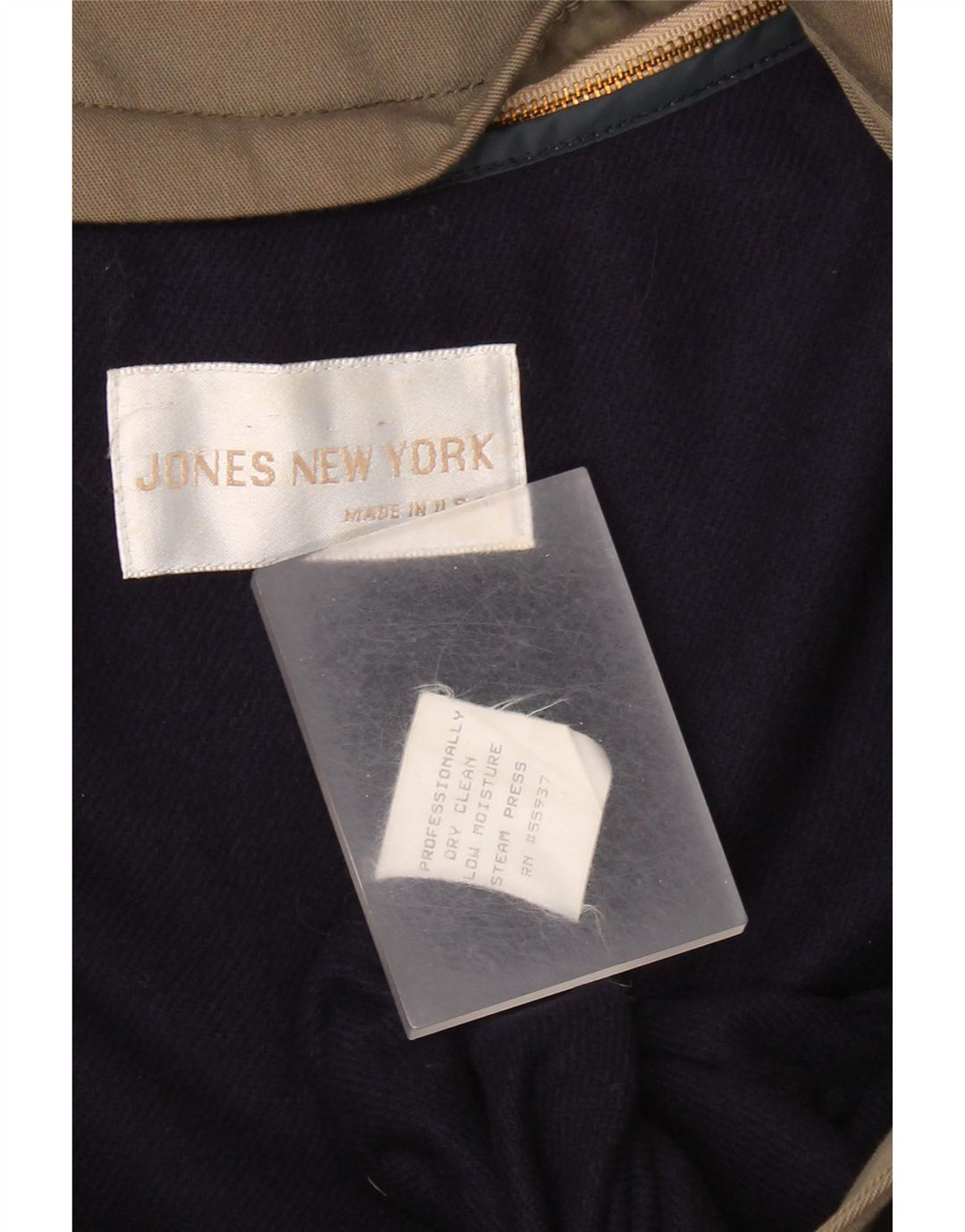 JONES NEW YORK Trench Coat til kvinder UK 14 Stor Khaki