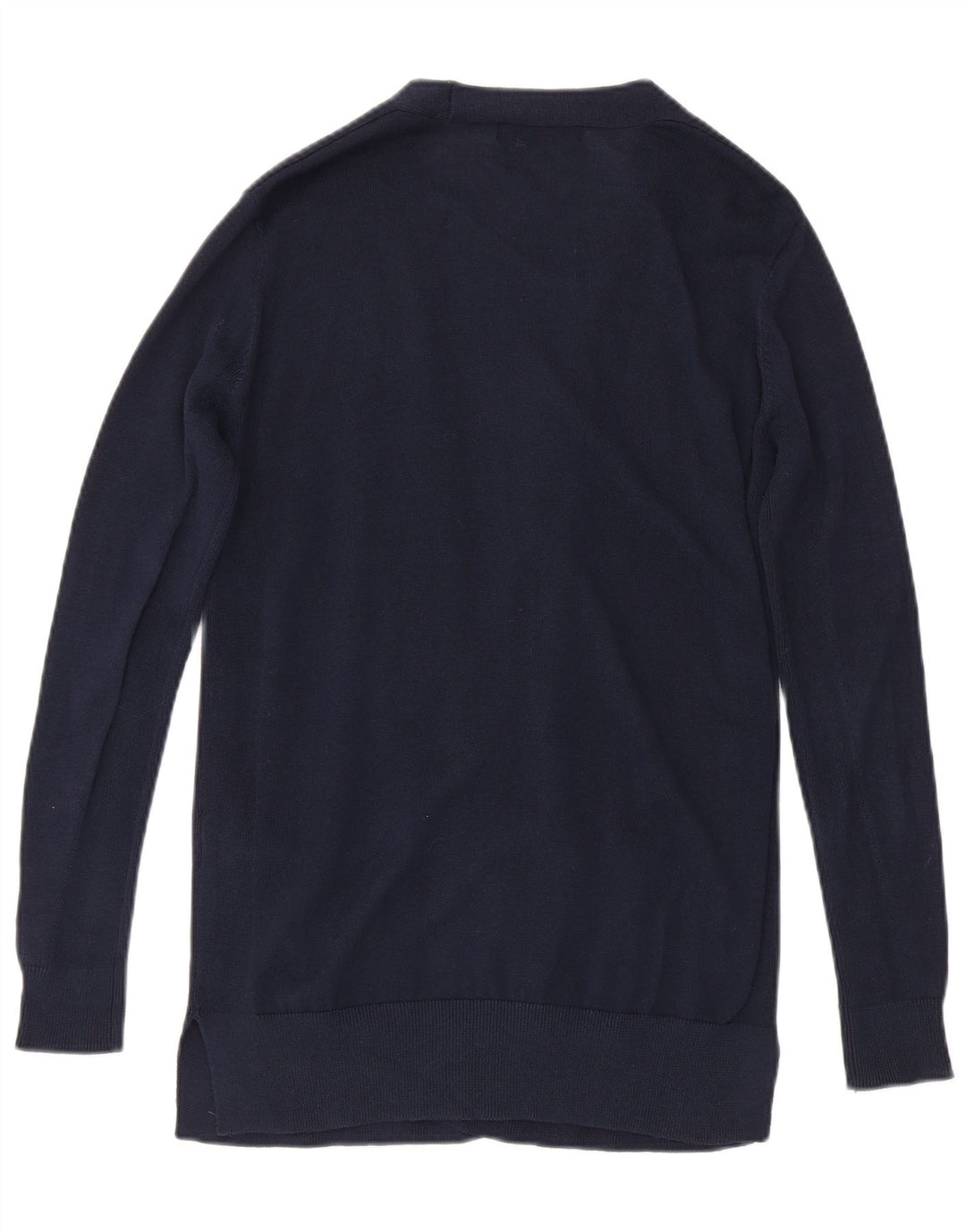 Marks & Spencer Dame Longline Cardigan Sweater UK 10 Small Navy Blue