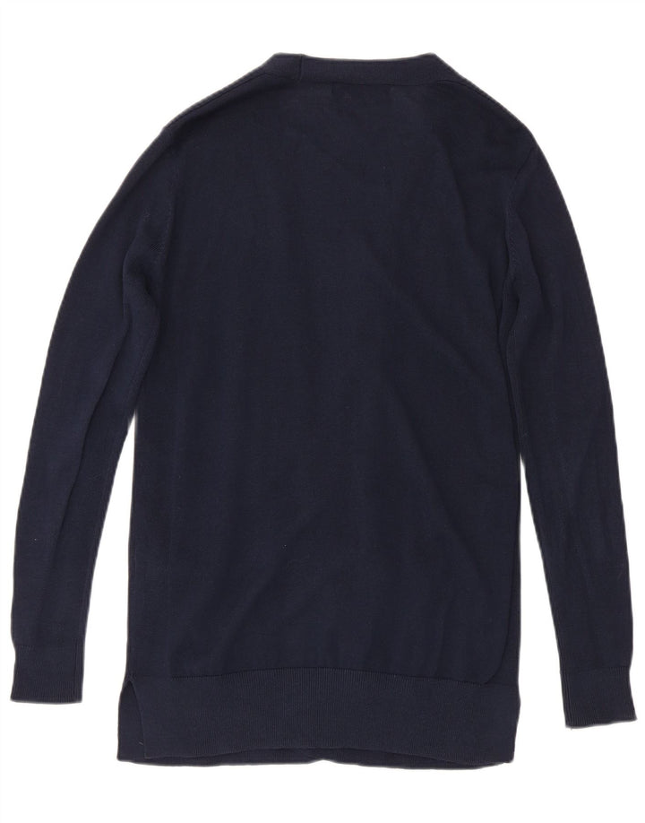 Marks & Spencer Dame Longline Cardigan Sweater UK 10 Small Navy Blue