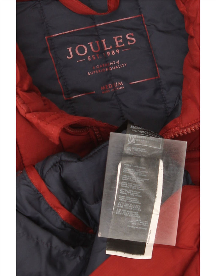 Joules Herre Polstret Gilet UK 38 Medium Burgundy Polyester