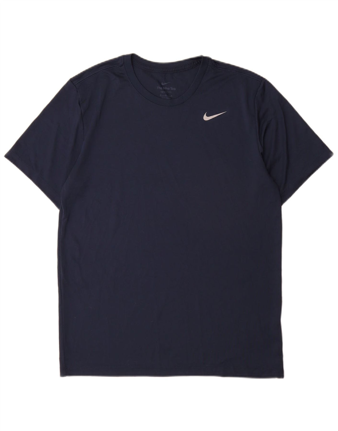 Nike Herre Dri Fit T-shirt Top Medium Marineblå Polyester