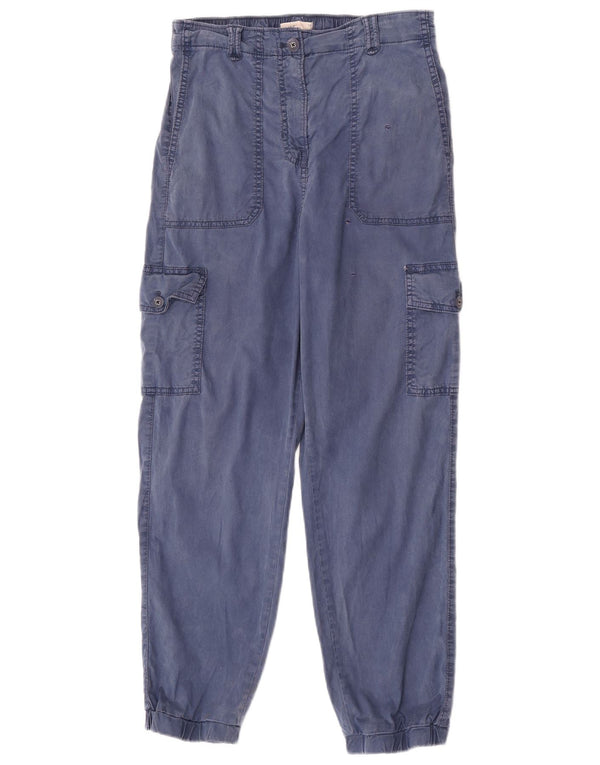Marks & Spencer Dame jogger Cargo Bukser UK 10 Small W26 L28 Navy Blue