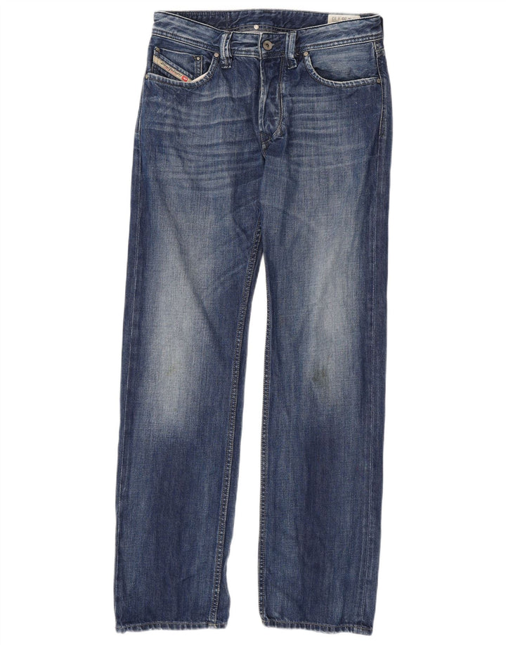 Diesel Herre Larkee Straight Jeans W30 L32 Blå Bomuld