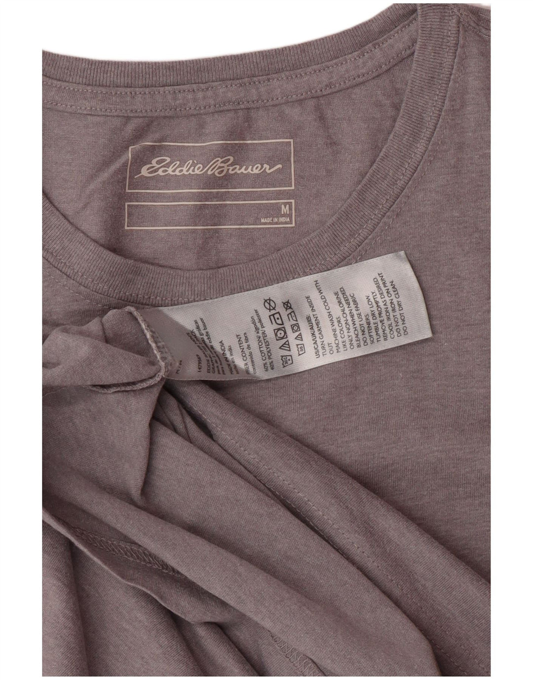 EDDIE BAUER Herre T-Shirt Top Medium Grå Bomuld