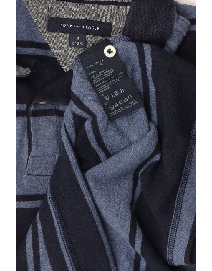 Tommy Hilfiger herre poloshirt Medium marineblå stribet bomuld