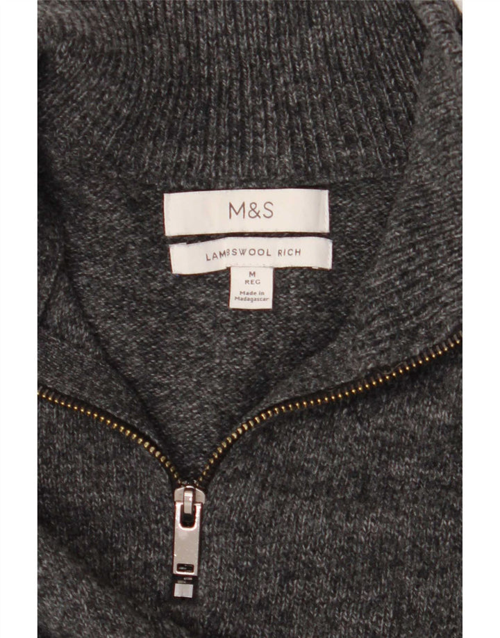 Marks & Spencer Herre sweater med lynlåshals mellemgrå