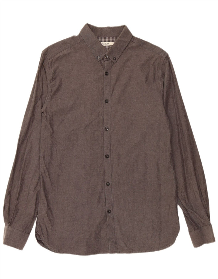 JACK & JONES Mens Shirt Medium Grey Cotton