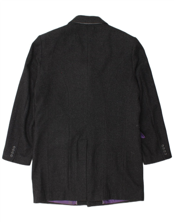 Marks & Spencer Herre Regular Fit Overfrakke UK 40 Large Black Wool