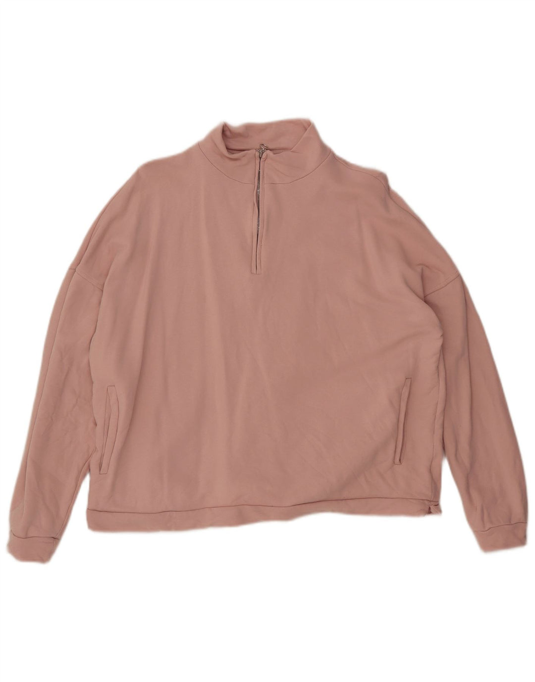 FASE otte Dame sweatshirt med lynlås i overstørrelse UK 12 Medium Pink