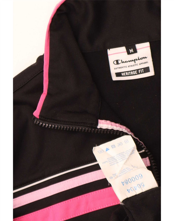 Champion Womens Heritage Fit Træningsdragt Topjakke UK 14 Medium Sort