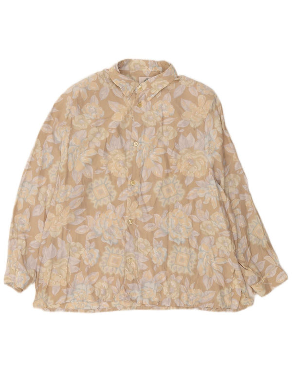 Colombus Dameskjorte UK 14 Large Beige Floral