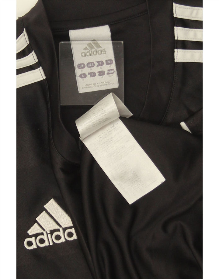 ADIDAS Herre Climalite grafisk T-shirt top lille sort stribet polyester