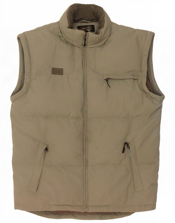 Fila Herre Polstret Gilet UK 40 Large Khaki