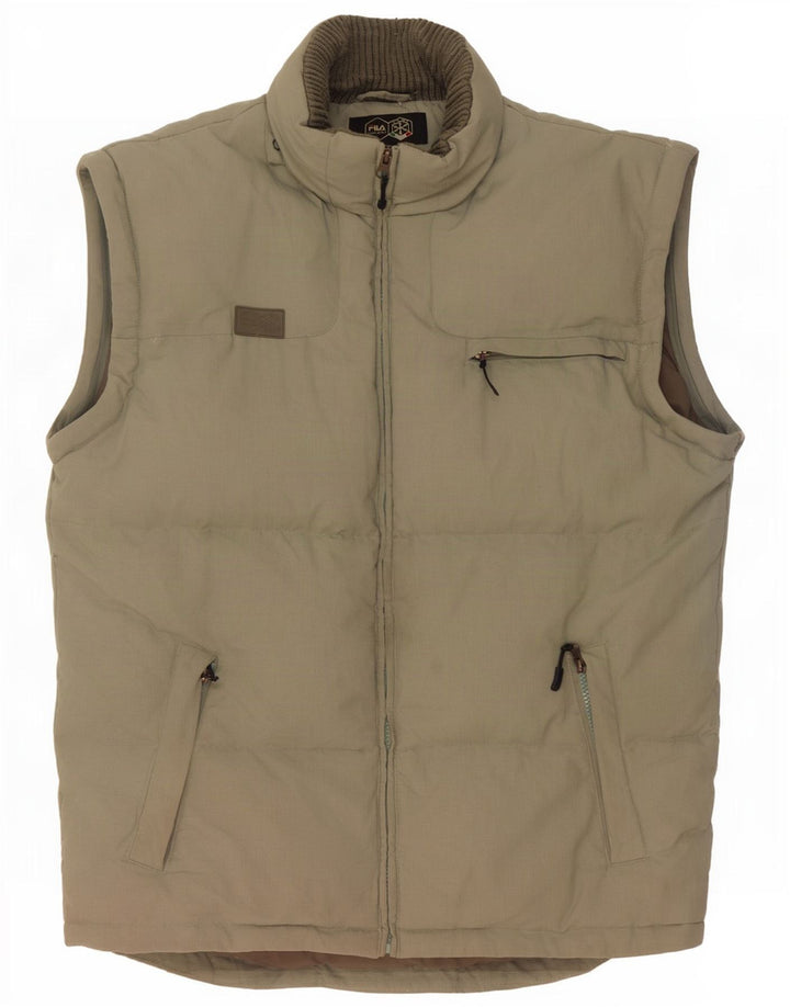 Fila Herre Polstret Gilet UK 40 Large Khaki